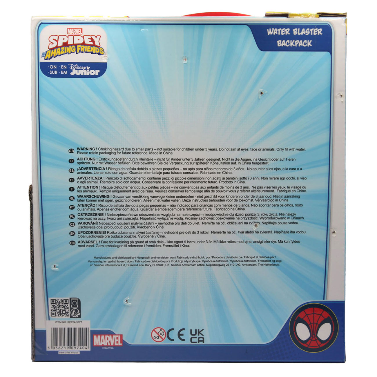 Spidey & Friends Waterpistool met Rugzaktank