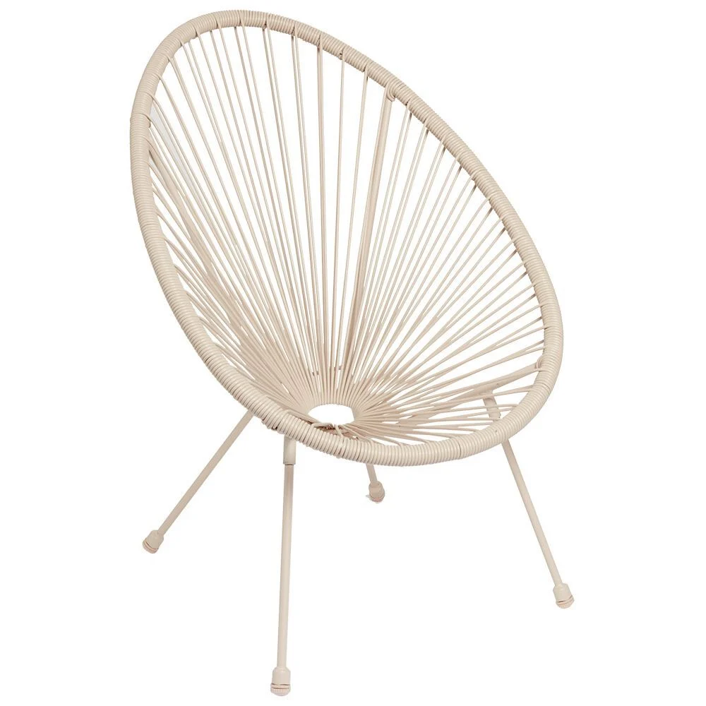 Fauteuil de jardin enfant Urban métal et fil de résine rose