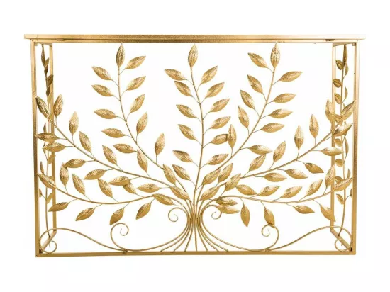 Console en métal doré 120x40x80h