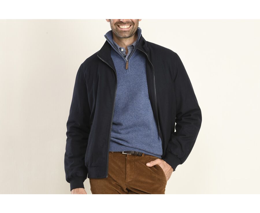 Blouson laine homme hiver Marine - CORBYN