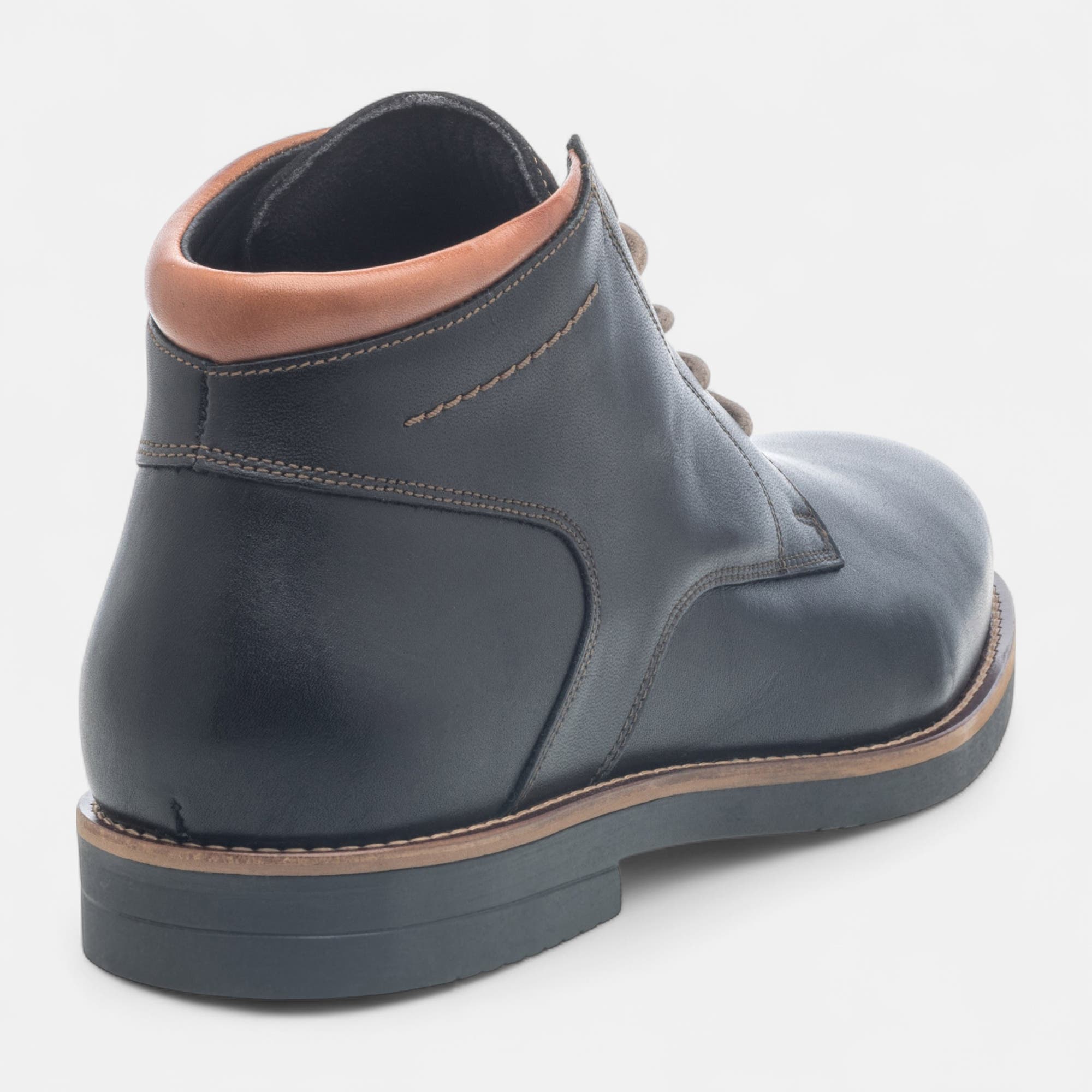 Boots Homme en cuir noir