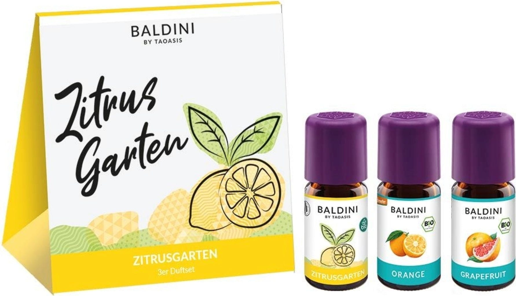 TAOASIS  Baldini 3er-Duftset Zitrusgarten® bio, 15 ml