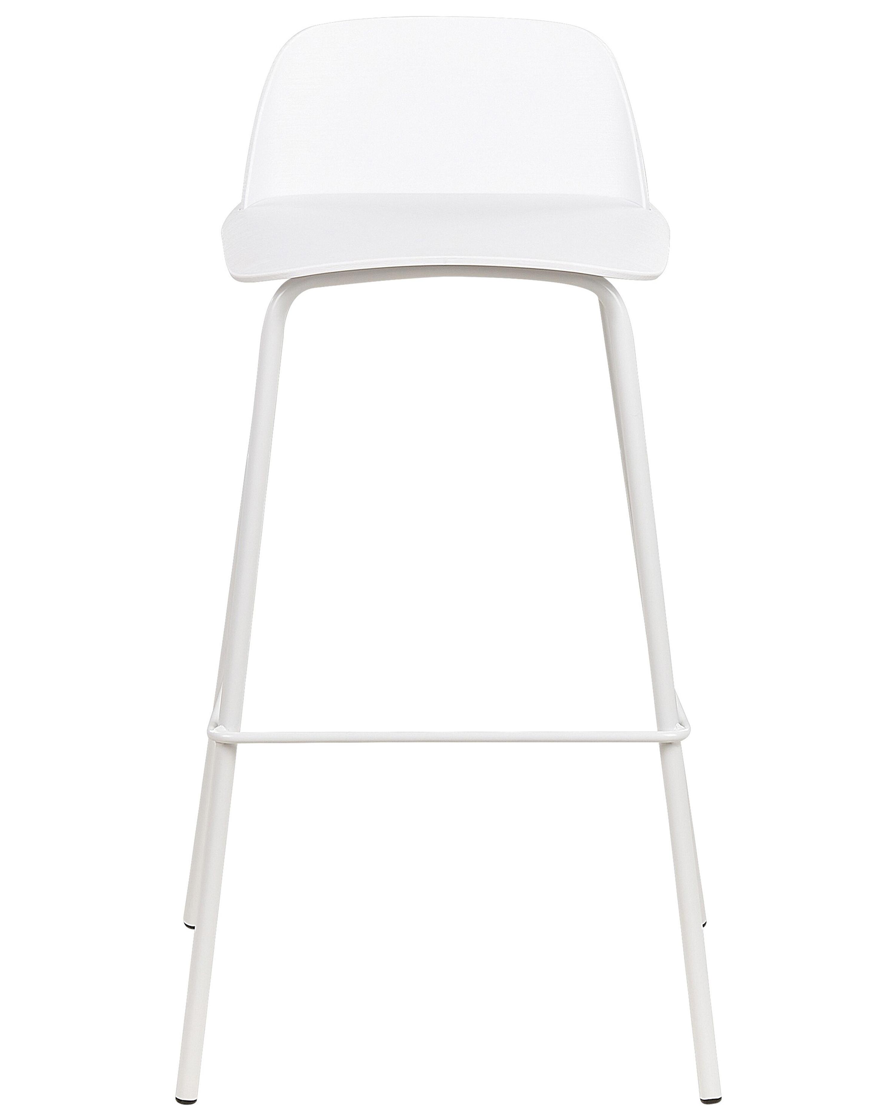 Set van 4 barstoelen MORA Wit