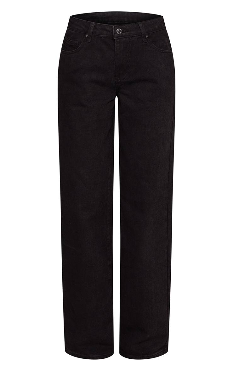 Noir Jean Large Taille Haute