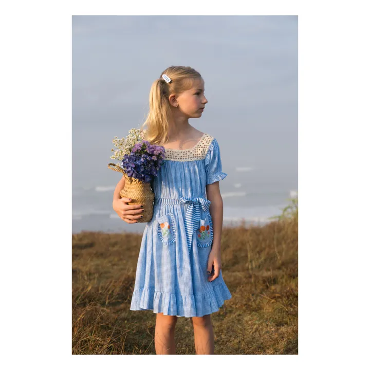 Kidsagogo Robe Precious Col Crochet | Bleu