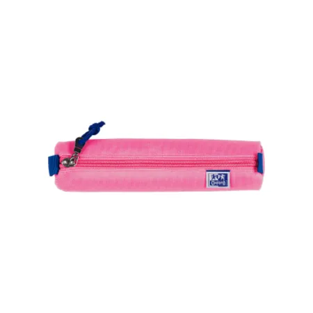 Oxford Federmäppchen rund klein rosa - mit Gummiband
