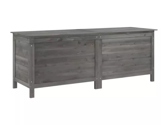 Boîte de rangement de jardin anthracite bois massif sapin