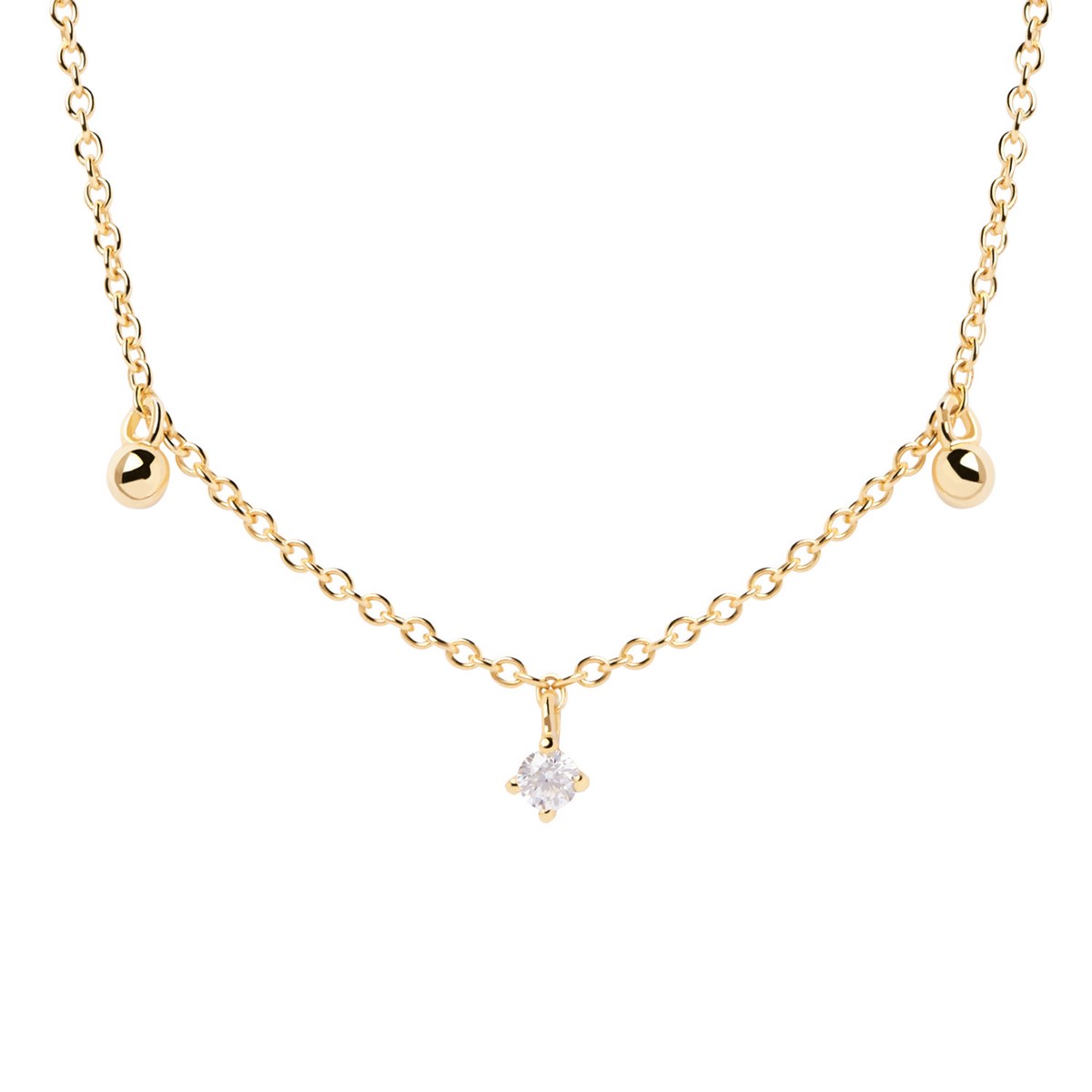 Collier PdPaola Love Triangle doré