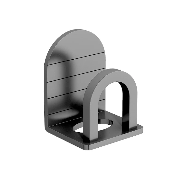 (2er Set) 50x45mm Multifunktions Spülbecken Küchen Organizer Waschbecken Halterung mit Klebe Pad für Schwamm / Bürste - Dunkelgrau