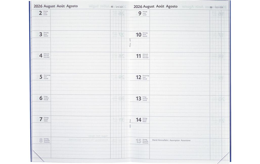 Geschäftsagenda Compact Dunkelblau, 1W/72S, 15 x24 cmTaschenagenda 2026