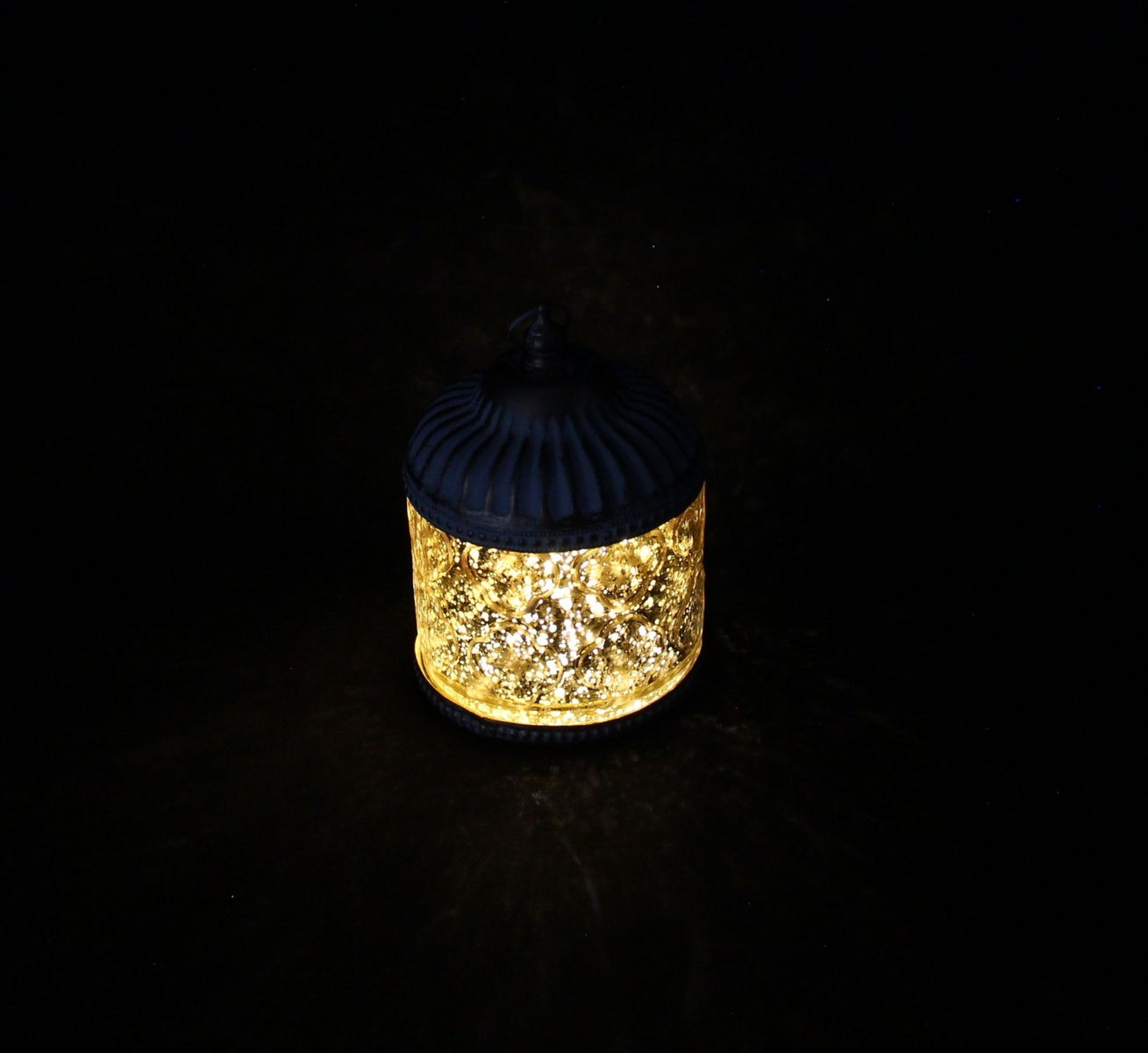 FRANK FLECHTWAREN | LED Lantaarn Orient, D: 10 x 13,5 cm, GLAS, METAAL, KUNSTSTOF