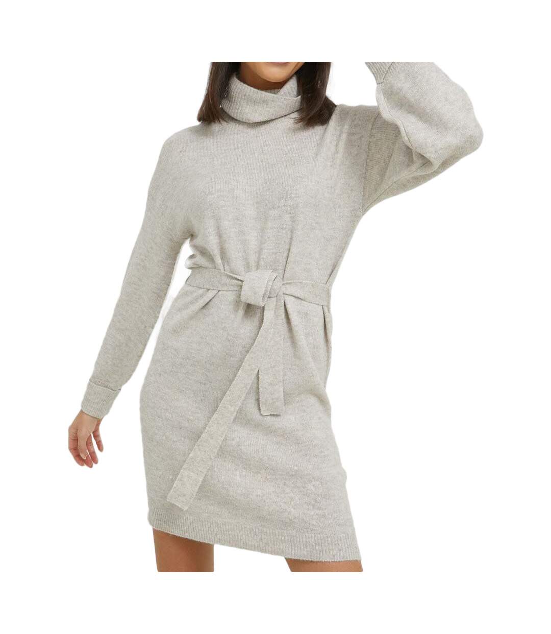 Robe Col Roulé Beige Femme JDY Roll Neck