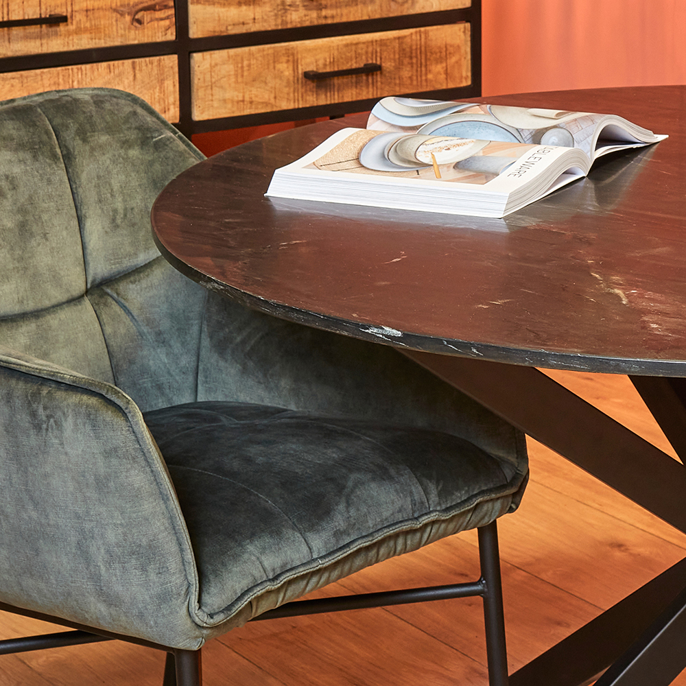 Eettafel Marmer Fred Zwart 150