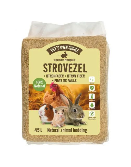 Pet's Own Choice Strovezel - Bodembedekking - 45 l 2.5