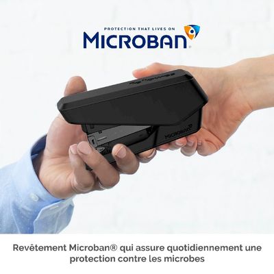 Fellowes - Agrafeuse LX840 EasyPress noire avec Microban® - capacité de 25 feuilles - demi bande