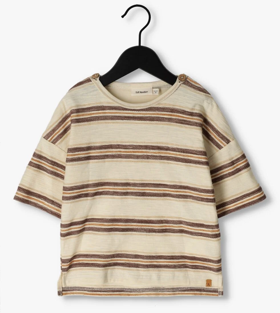 LIL\\' ATELIER beige lil' atelier t-shirt nmmdodo ss loose top