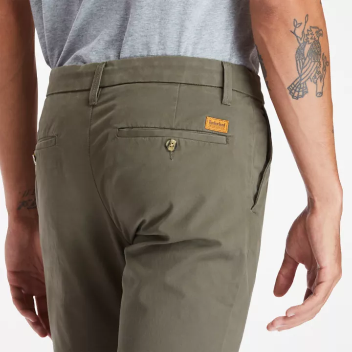 Pantalon chino stretch Sargent Lake pour homme en vert foncé