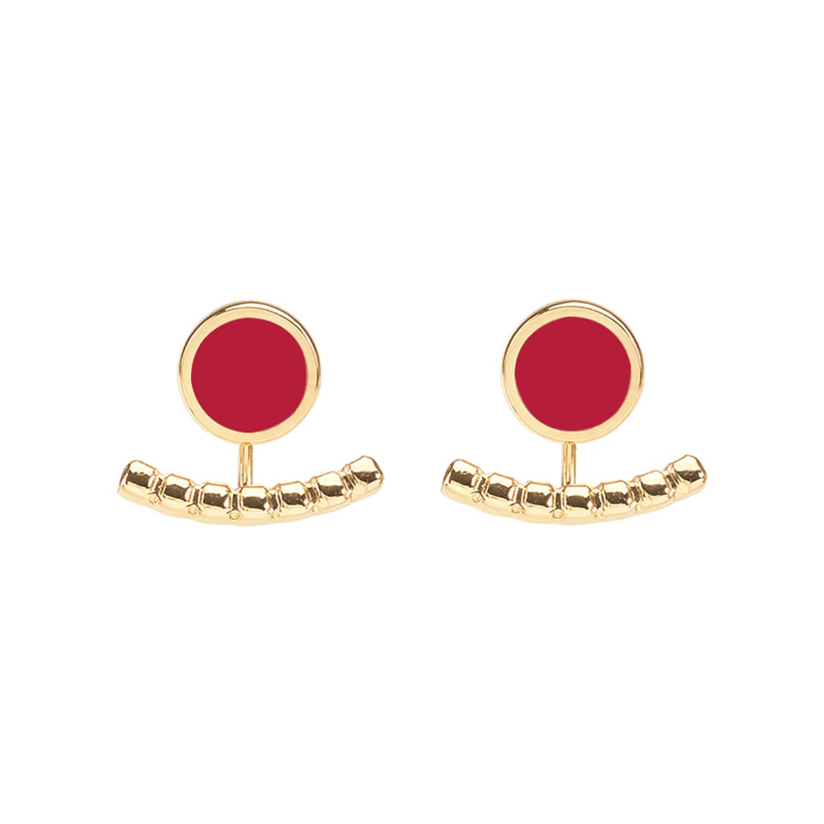 Boucles d'oreilles Bangle Up comète rouge velours
