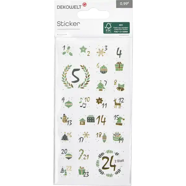 DEKOWELT STICKER WEIHNACHTLICHE MOTIVE