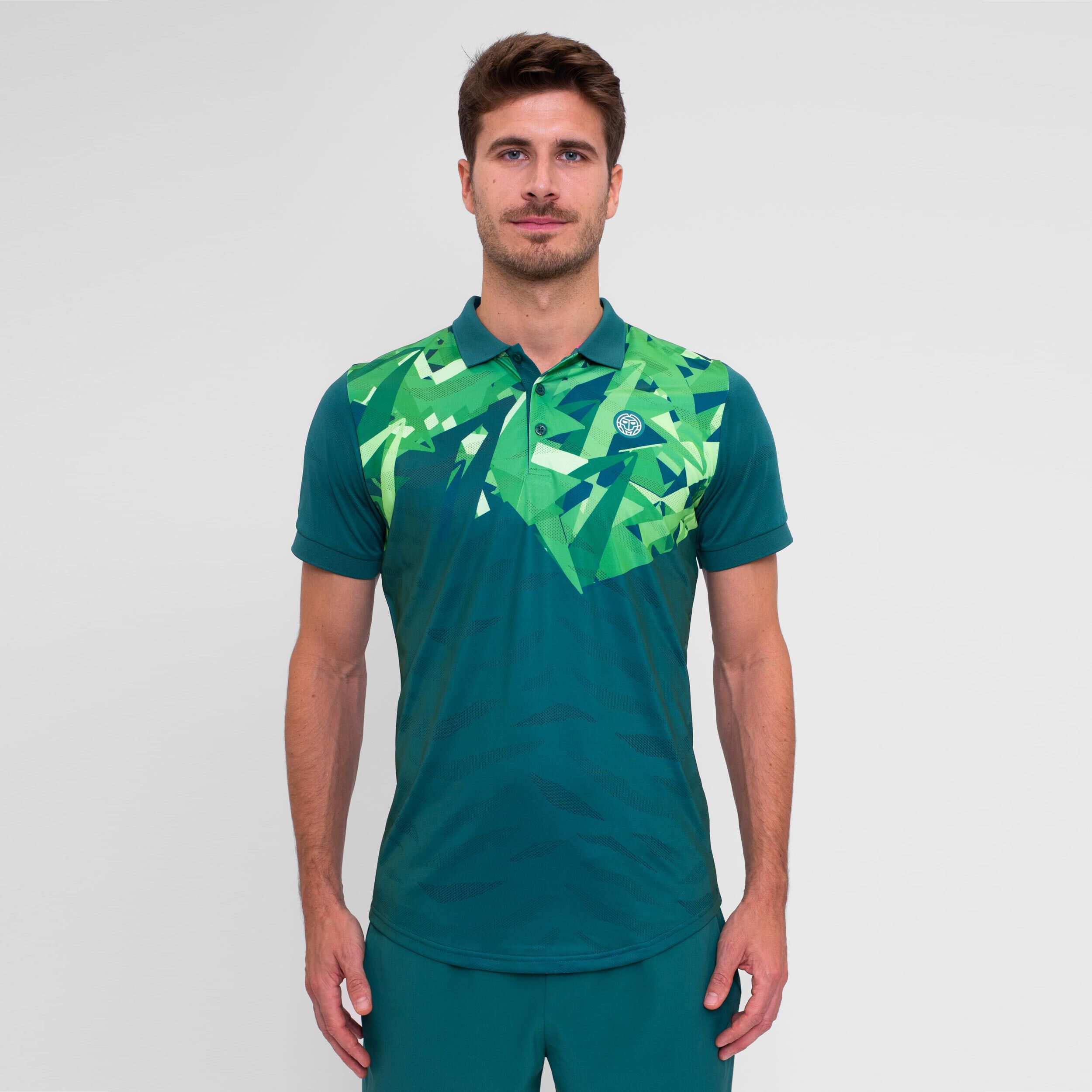 BIDI BADU Spike Polo Hommes - Vert Foncé , Vert