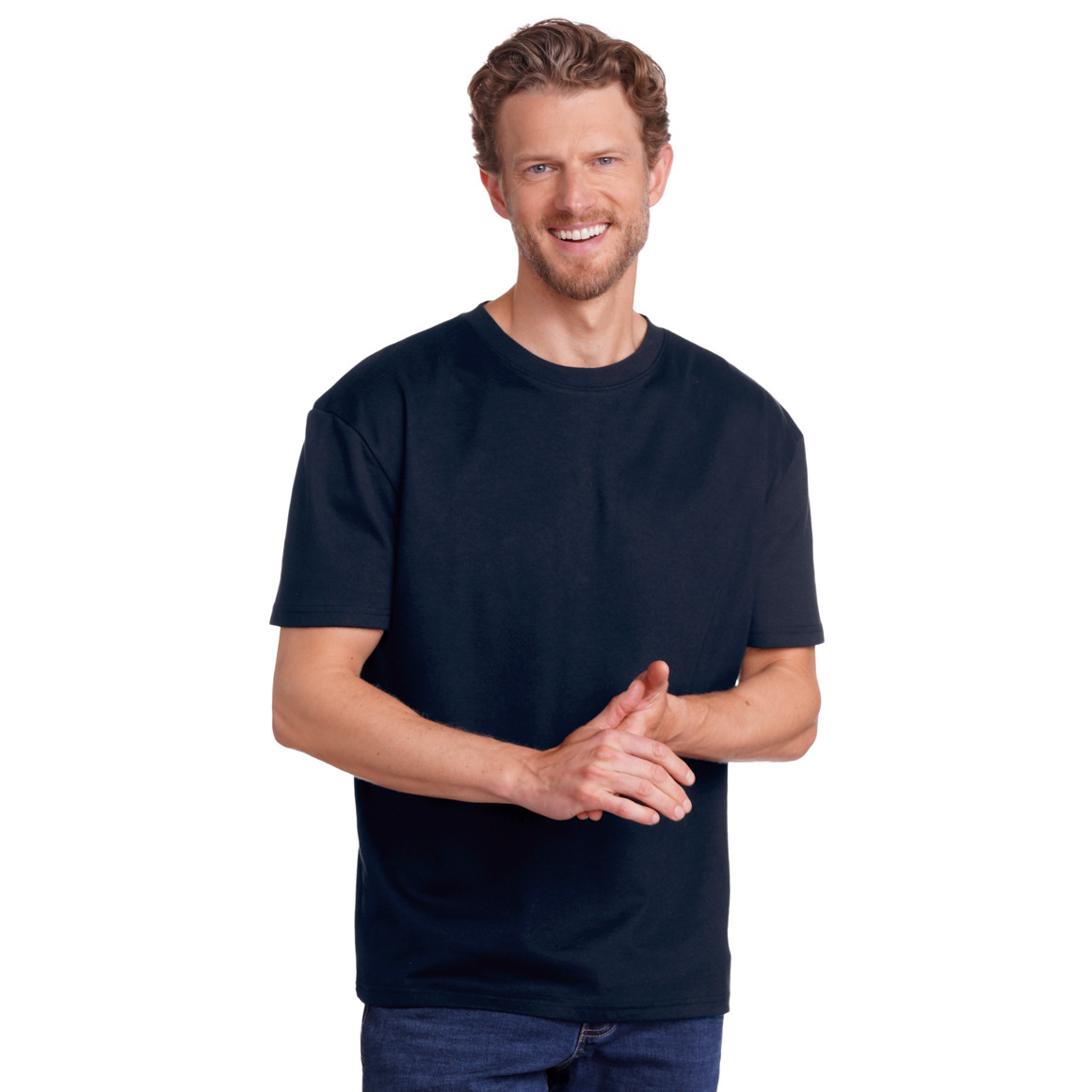Jonas Nielsen Herren T-Shirt im Oversized-Look dunkelblau