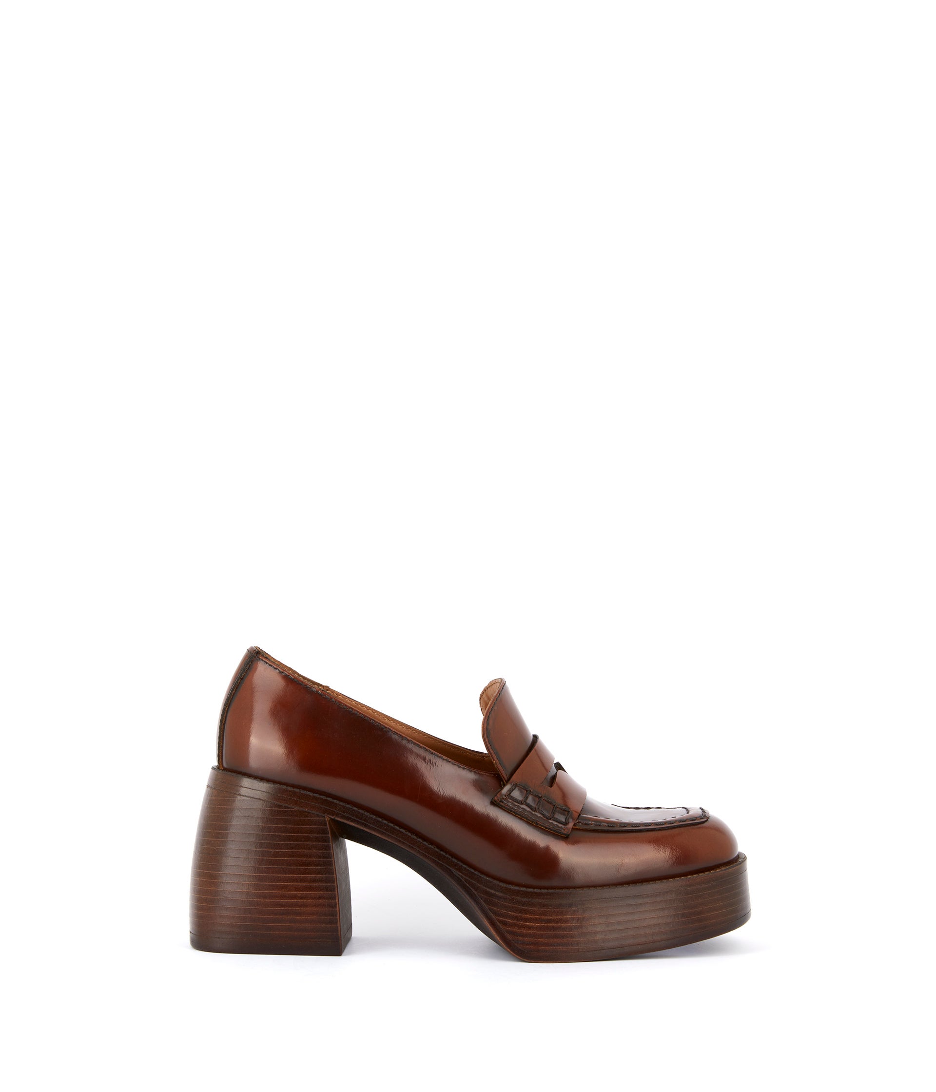 Mocassins marron plateforme Anouch