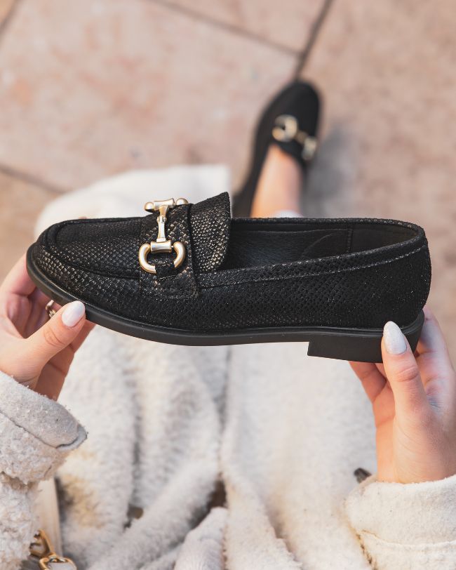 Mocassin femme noir - Zélie