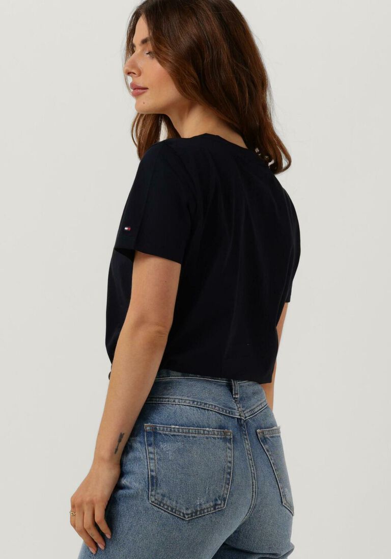 TOMMY HILFIGER donkerblauwe tommy hilfiger t-shirt heritage hilfiger c-nk reg tee