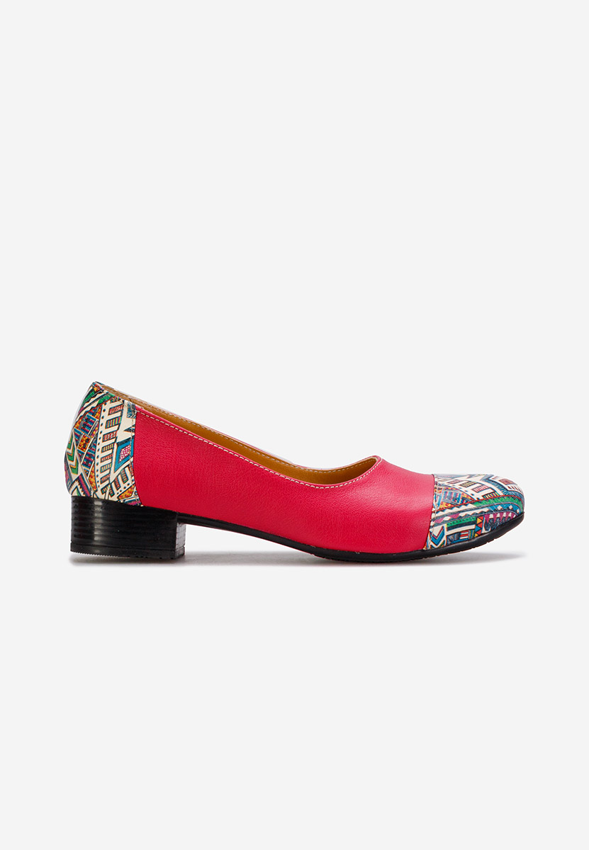 Chaussures femme en cuir naturel fuchsia Romina