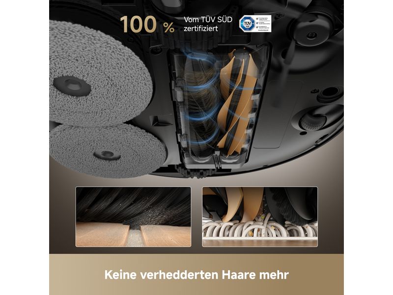 Dreame Saug- und Wischroboter X50 Master Schwarz Roboter-Staubsauger und Mop mit automatischem Wasserauffüllen und Entleeren
