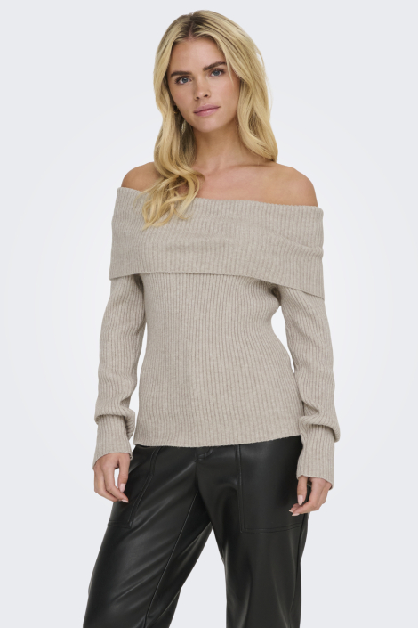 Only taupe dames trui