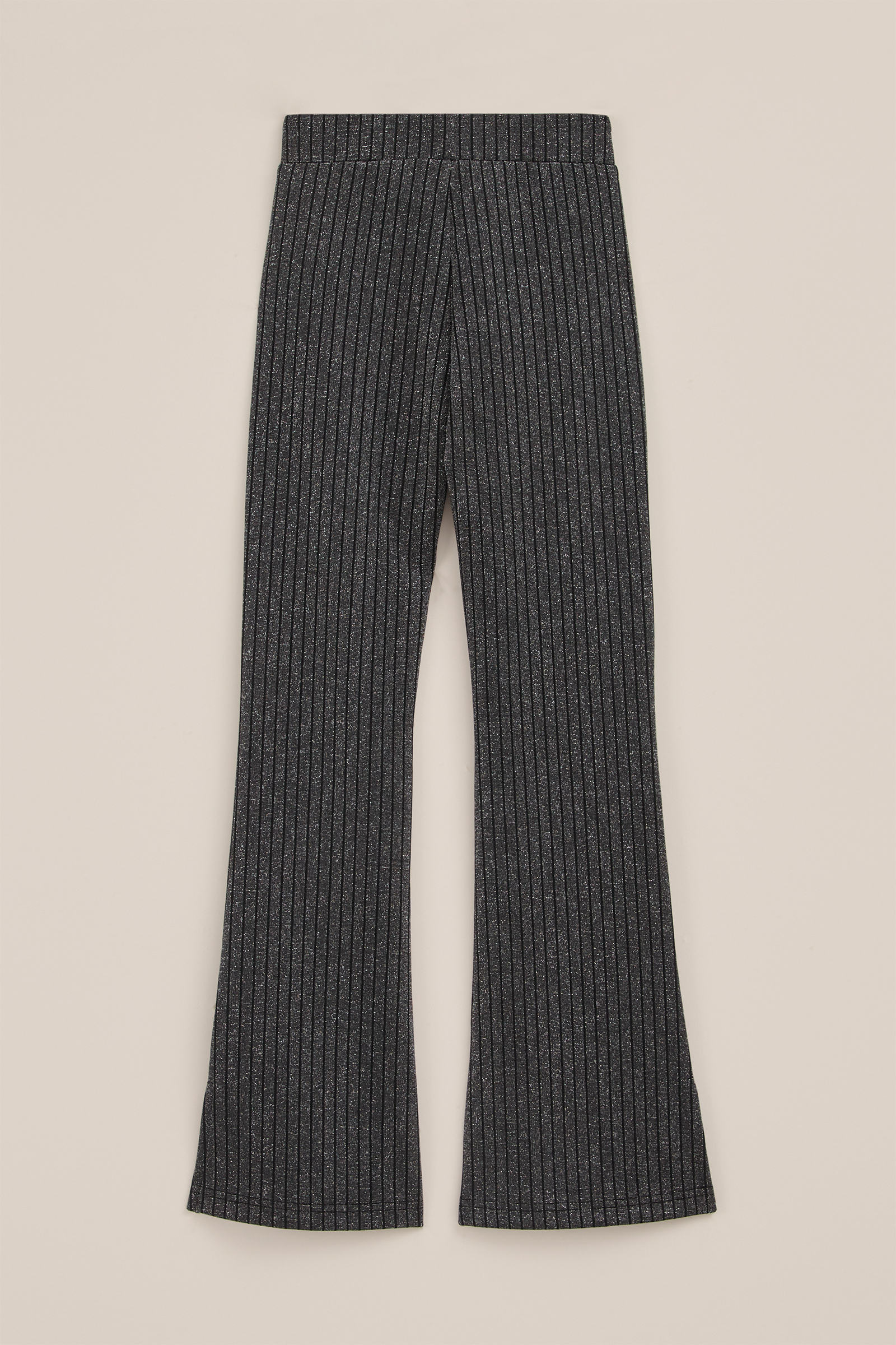 Meisjes flared legging met gilttergaren WE Fashion Zwart