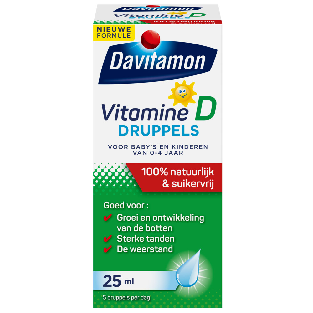 Davitamon Vitamine D Druppels 100% Natuurlijk25 ml