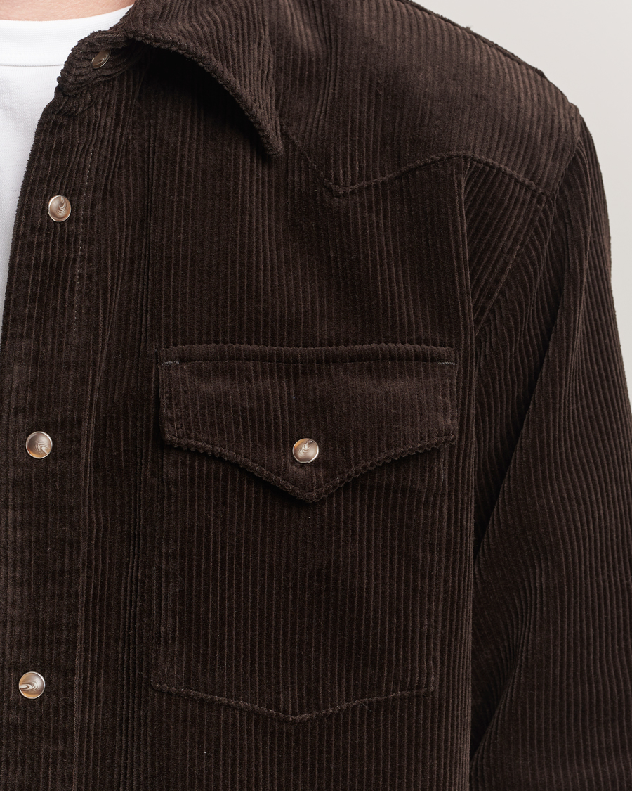 NN07 Ricky Corduroy Overshirt Demitasse Brown
