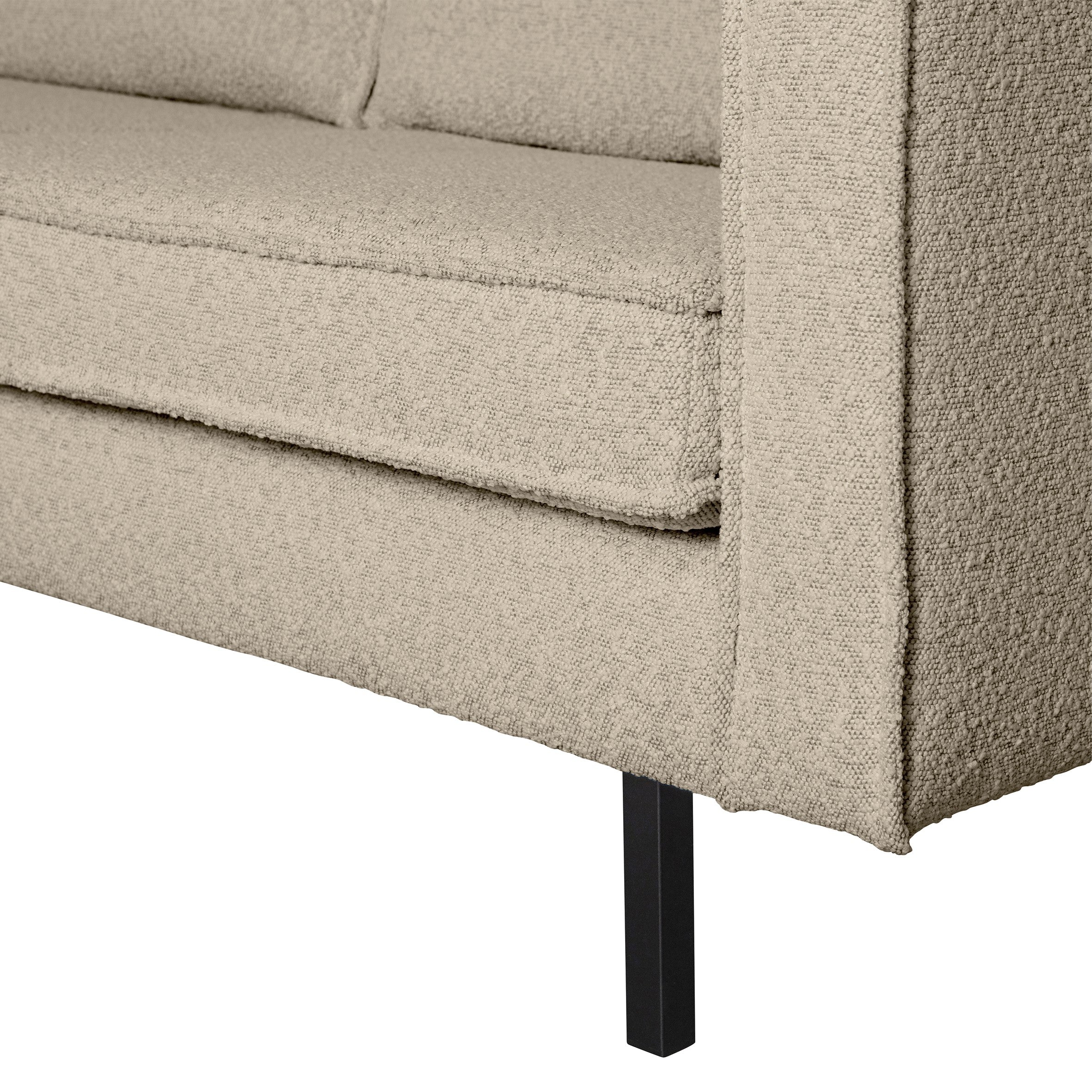 WOOOD Rodeo Chaise Longue Links - Bouclé -  Beige