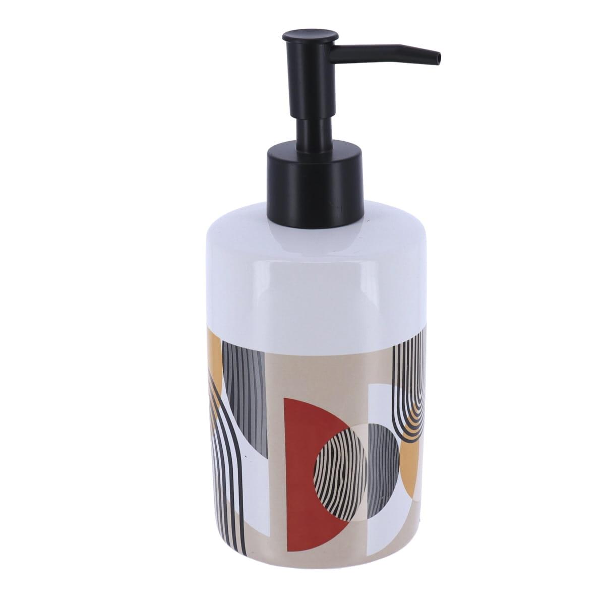 DISTRIBUTEUR A SAVON DOLOMITE ROND IMPRIME 320ML TRENDY