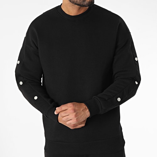 Ensemble Sweat Crewneck Et Pantalon Jogging LL716 Noir
