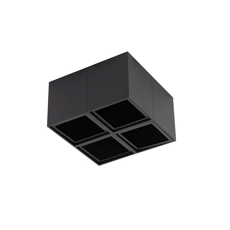 Design spot zwart 4-lichts - Qubo Honey