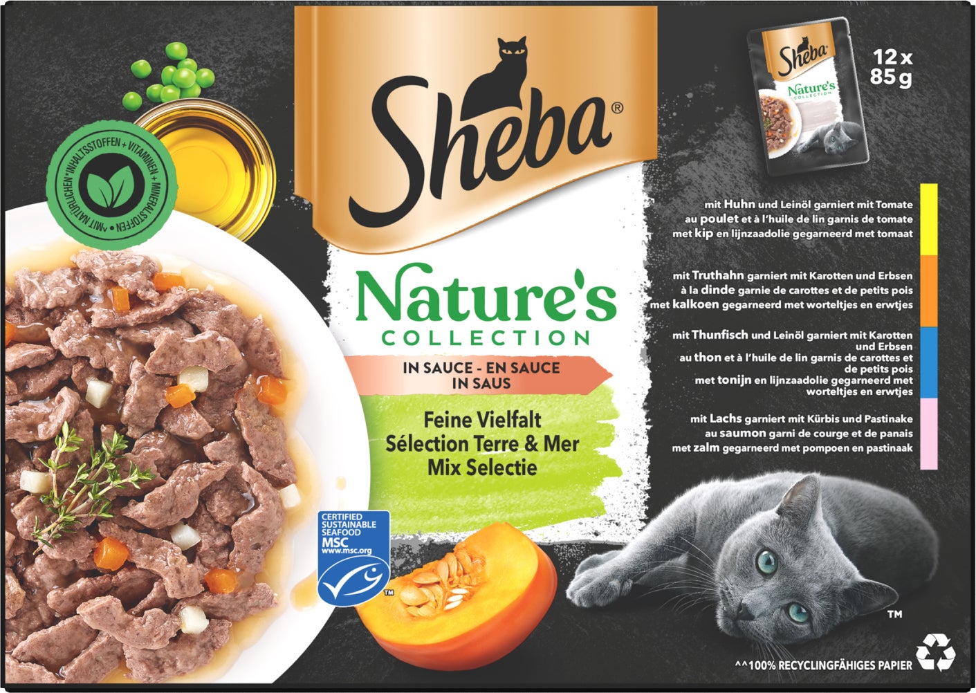Sheba natvoer Nature's Collection 85 gram 12 stuks