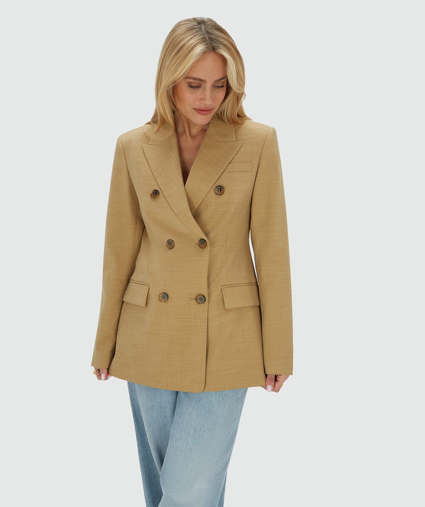 JV-SANNE fitted blazer - light camel