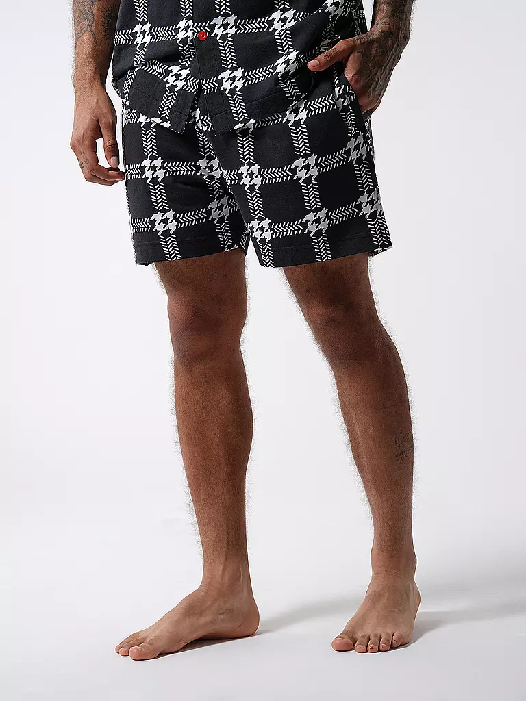 HUGO Pyjama HOUNDSTOOTH schwarz
