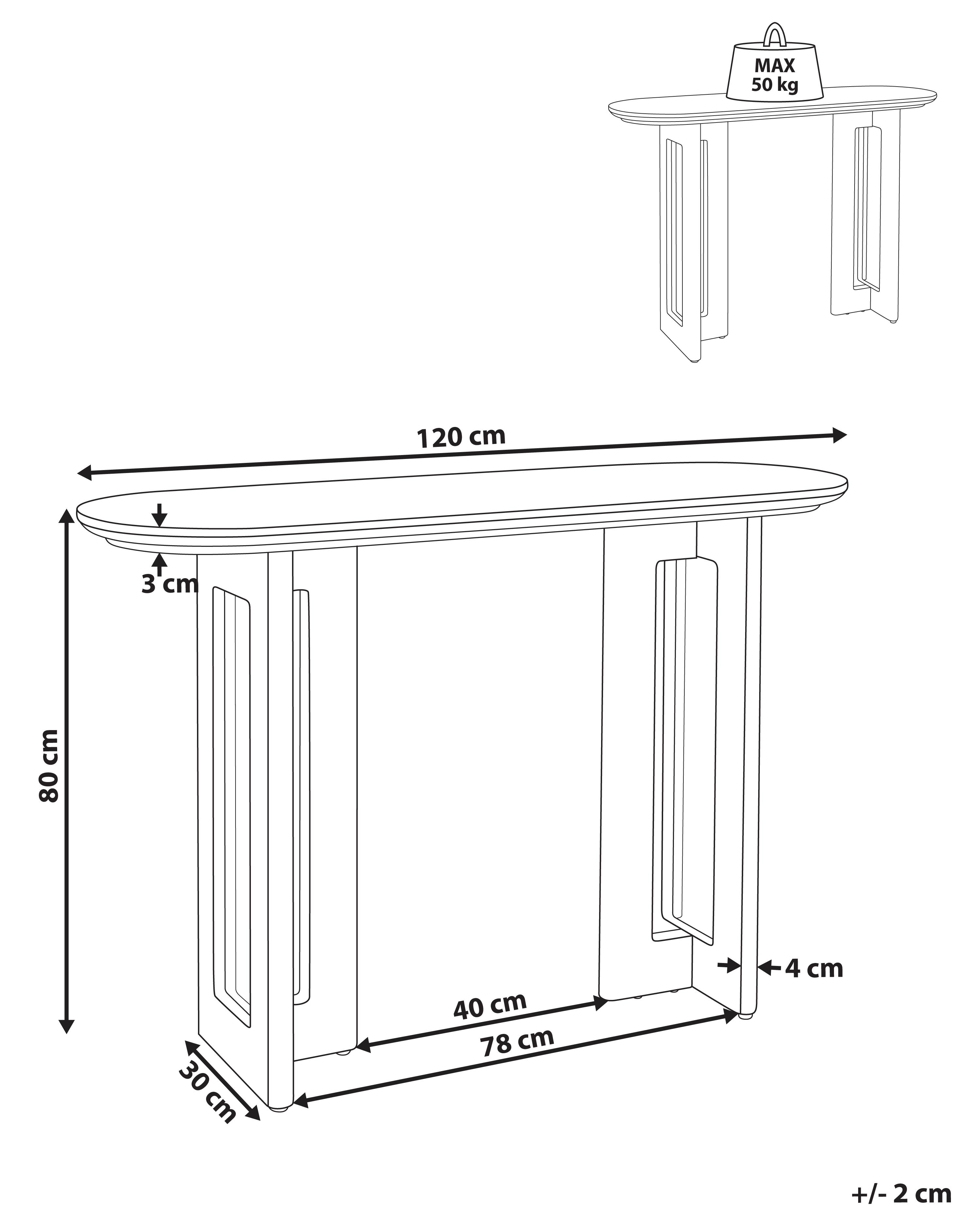 Sidetable KARLO Lichtbruin