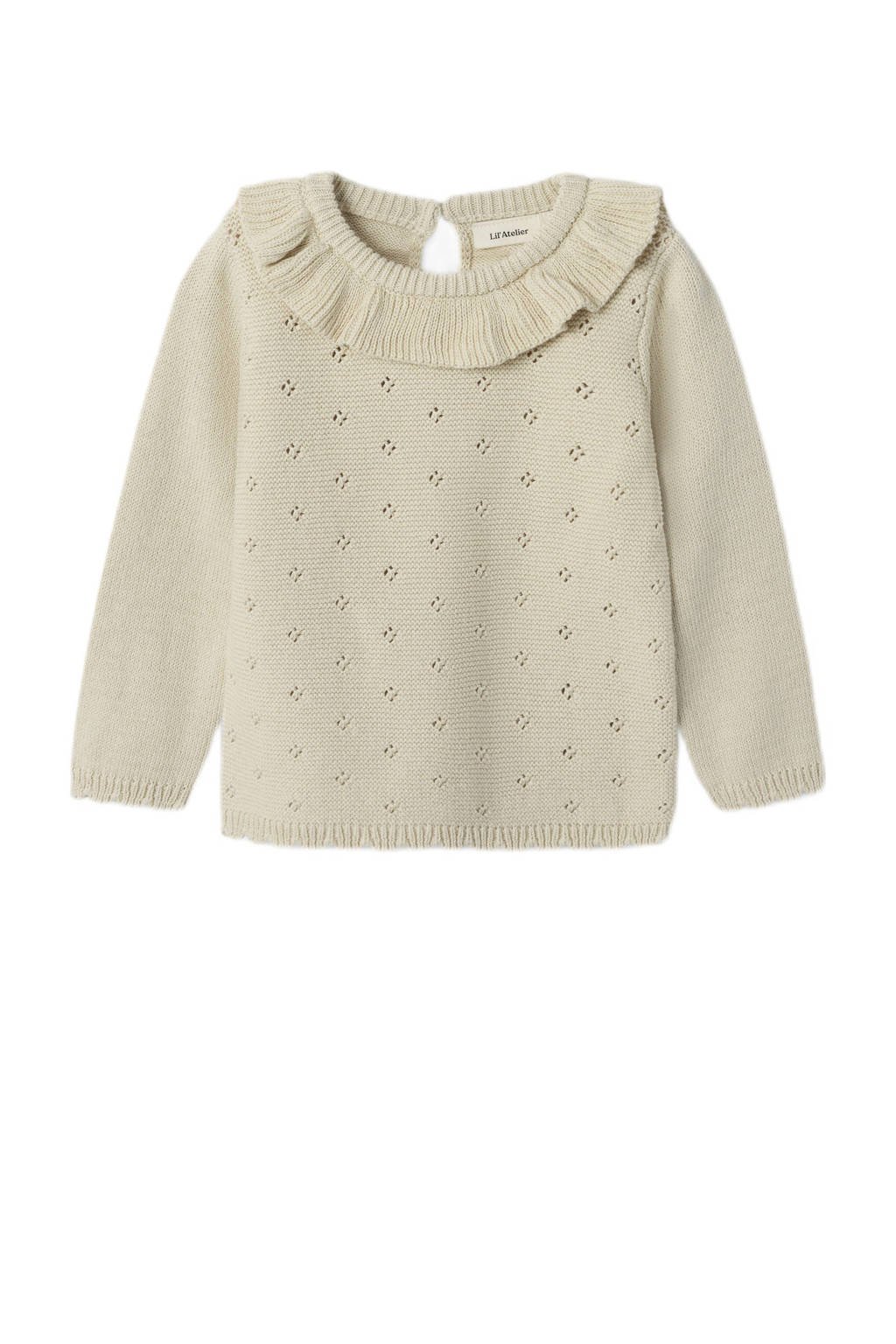 LIL' ATELIER MINI trui beige fijn gebreid