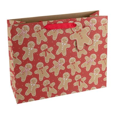 Kraft Gingerbread Lrg Landscape Gift Bag