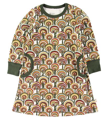 Katvig Kleid - Armygrün m. Bäume