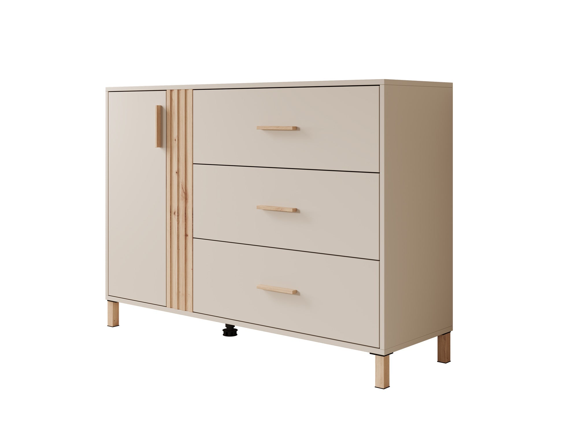Meubella - Dressoir Bahia - Beige - 125 cm