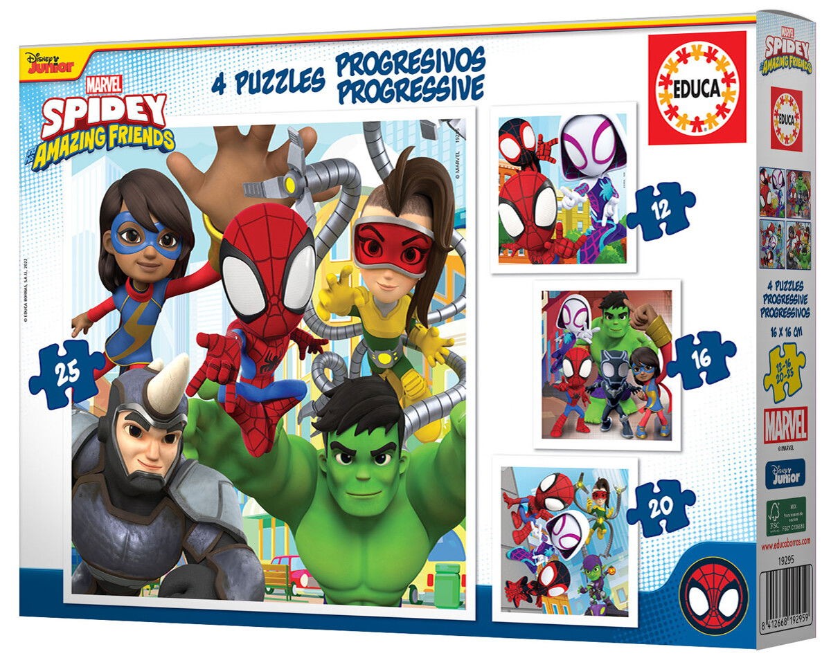 Educa - Puslespil - 12-16-20-25 - Spidey&Amazing Friends