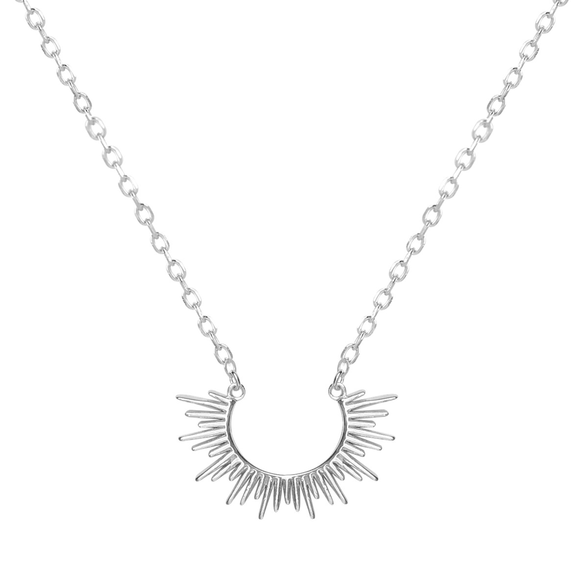 Collier en acier argenté