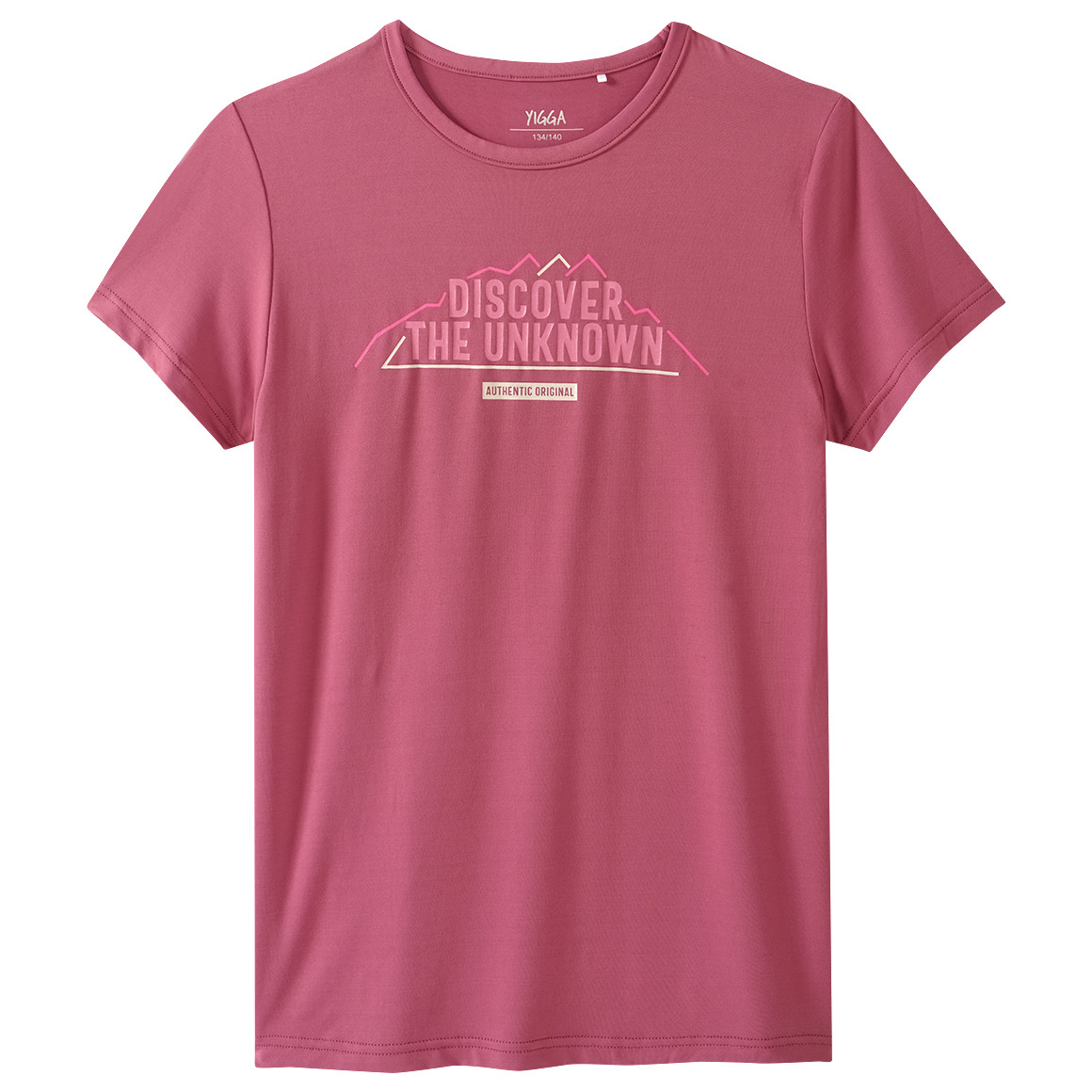 Yigga Mädchen T-Shirt mit Berg-Motiv beere