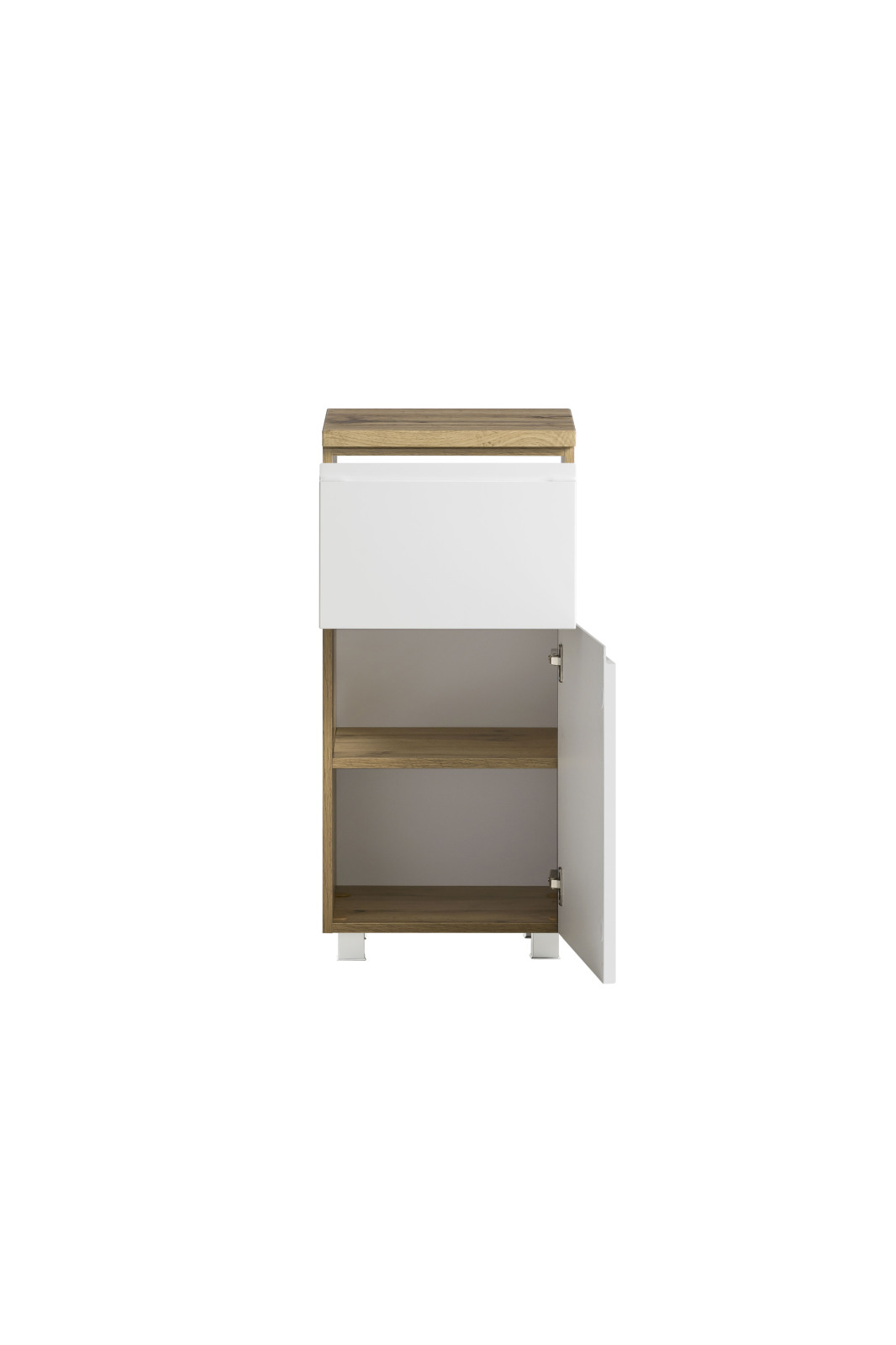Unterschrank - Wotaneiche - weiß matt - 40 cm